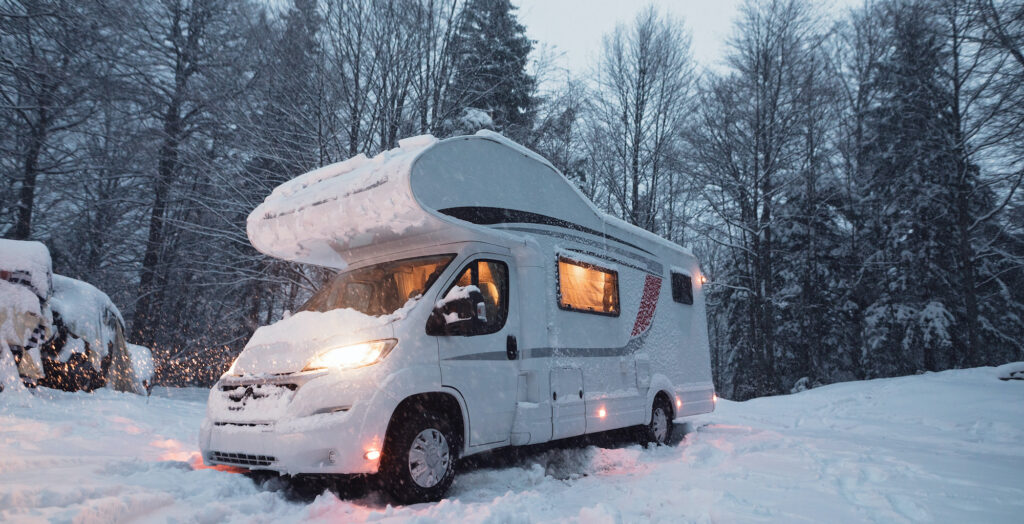 Winter camper in the Netherlands