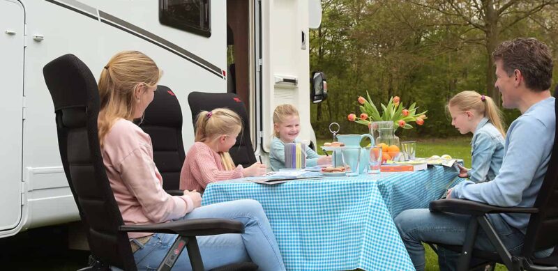 Campervan rental with family